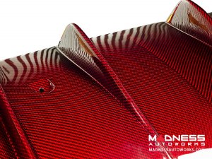 Alfa Romeo Giulia Rear Diffuser - Carbon Fiber - Quadrifoglio Model - Light Red Candy 